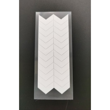 French Schablonen, weiss, chevron