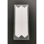 French Schablonen, weiss, chevron